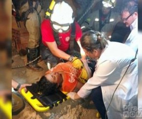 Mulher cai em poço de 15 metros de profundidade e sobrevive.(Imagem:Cidadeverde.com)