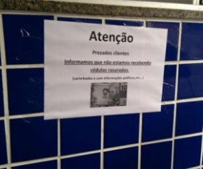 Em Teresina, posto proíbe nota com carimbo 