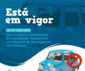 Lei municipal intensifica fiscalização de transporte irregular de passageiros em Floriano.(Imagem:Secom)