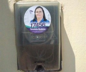 Eletrobras Piauí alerta para os prejuízos de propaganda eleitoral em medidores de energia.(Imagem:ASCOM)