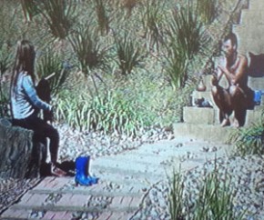 Raquel e François discordam na estrategia de jogo.(Imagem:Reprodução / Rede Record )