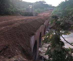 Trecho da BR-343 que rompeu após temporal é liberado.(Imagem:DNIT)