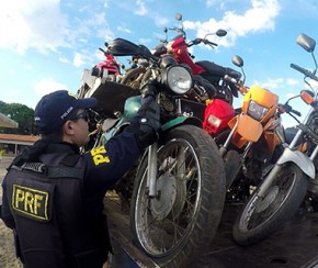 PRF apreende 180 motocicletas irregulares em dois dias no Piauí.(Imagem:PRF)