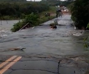 BR-222: trecho alagado deixa cerca de 2 mil pessoas ilhadas.(Imagem:Reprodução)