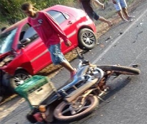 Motoqueiro morre em grave acidente na PI 113 em José de Freitas.(Imagem:CidadeVerde.com)