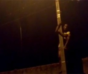 Homem é preso em flagrante cortando fios de operadora.(Imagem:CidadeVerde.com)