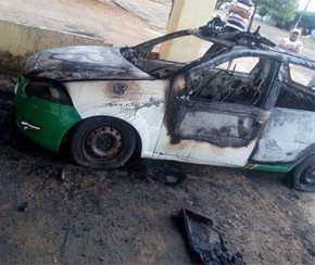 Polícia investiga incêndio de viatura e assalto no interior do Estado.(Imagem:Polícia Militar)