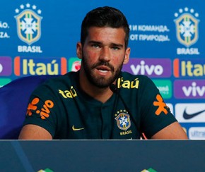 Alisson defende árbitro de vídeo na Copa e treinos fechados da seleção.(Imagem:Pedro Martins)