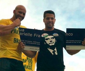 Candidatos do PSL destroem placa com homenagem a Marielle Franco.(Imagem:Instagram)
