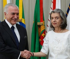 Temer transmite presidência para Cármen Lúcia.(Imagem:Marcos Corrêa/PR)