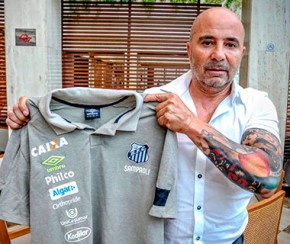 Adversário do Altos, Santos anuncia técnico Jorge Sampaoli.(Imagem:Twitter/Santos F.C)