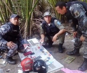 Policiais estouram acampamento usando por bandidos dentro da Ufpi.(Imagem:PM-PI)