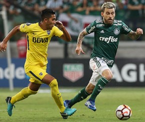 Palmeiras marca aos 44 minutos do 2º tempo, mas cede empate ao Boca Juniors.(Imagem:Cesar Greco)
