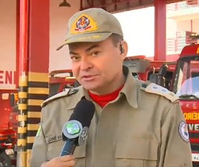 Major do Corpo de Bombeiros, José Veloso.(Imagem:Cidadeverde.com)