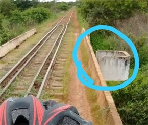 Ponte cedeu, diz mãe de jovem que caiu ao tirar selfie em Castelo do Piauí.(Imagem:Cidadeverde.com)