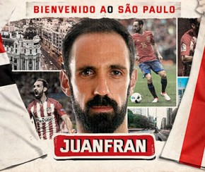 São Paulo anuncia contratação do lateral espanhol Juanfran.(Imagem:Divulgação)