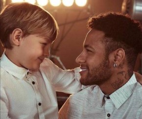 Neymar estrela campanha de Dia dos Pais com Davi Lucca.(Imagem:Divulgação)
