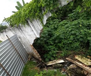 Detento aproveita muro caído para fugir da Casa de Custódia.(Imagem:Cidadeverde.com)