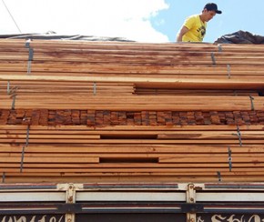 PRF apreende 30m³ de madeira ilegal com origem no Pará.(Imagem:Cidadeverde.com)