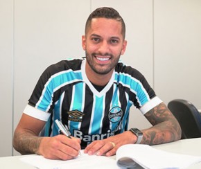 Grêmio anuncia contratação do volante Rômulo por empréstimo.(Imagem:Divulgação)