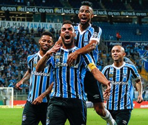 Grêmio faz cinco gols e passeia contra o Santos.(Imagem:Lance!)