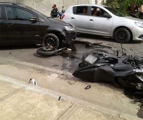 Colisão entre carro e moto deixa uma pessoa ferida no Matadouro.(Imagem:Cidadeverde.com)