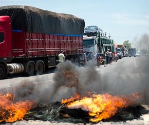 Divisão entre motoristas enfraquece nova greve dos caminhoneiros.(Imagem:Marcelo Camargo)
