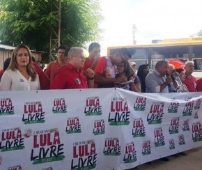 Lideranças do PT do Piauí percorrem 22 municípios com a caravana Lula Livre.(Imagem:Cidadeverde.com)
