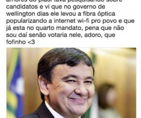 Juiz eleitoral rejeita ação do PSDB contra Wellington Dias por twitaço.(Imagem:Reprodução)