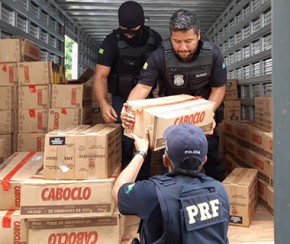 Operação do Greco e PRF apreende carga roubada avaliada em R$ 1 milhão.(Imagem:Greco)