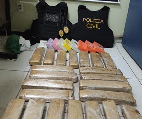 Passageiros de ônibus são presos com droga avaliada em R$ 350 mil em isopor.(Imagem:Polícia Civil)