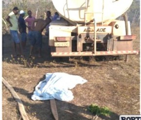 Jovem tem a cabeça esmagada por carro-pipa em Beneditinos.(Imagem:Divulgação)