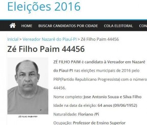 Zé Filho Paim (PRP)(Imagem:FlorianoNews)