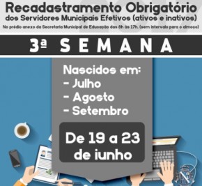 PMF inicia nova etapa para recadastramento dos servidores municipais.(Imagem:SECOM)