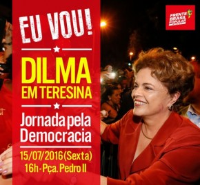 Dilma recebe Título de Cidadã em Teresina nesta sexta-feira.(Imagem:Divulgação)