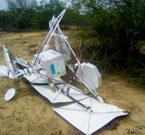Balão com equipamentos do Google cai no interior do Piauí e assusta moradores.(Imagem:Cidadeverde.com)