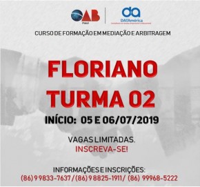 Curso de Formação em Mediação e Arbitragem em Floriano.(Imagem:Divulgação)