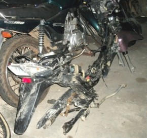 Policia de Campo Maior recupera duas motos. Uma delas desmanchada.(Imagem:Divulgação)