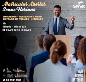 Senac de Floriano promove o Workshop 