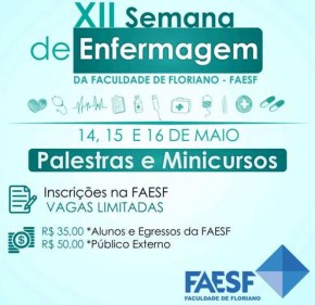 FAESF realiza XII edição da Semana de Enfermagem em Floriano.(Imagem:FAESF )