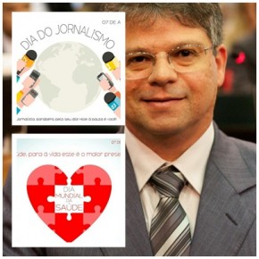 Deputado Gustavo Neiva lembra Dia da Saúde e do Jornalista.(Imagem:Reprodução)