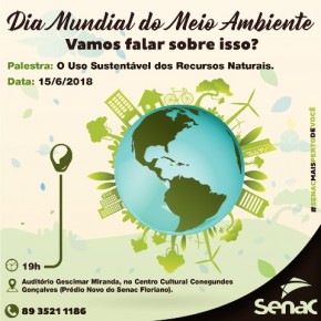 Senac de Floriano realiza evento em comemoração ao dia do Meio Ambiente.(Imagem:Senac)