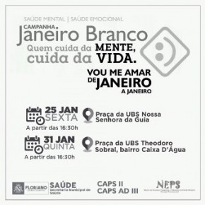 CAPS de Floriano realiza ações do Janeiro Branco.(Imagem:SECOM)