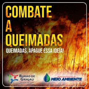 Secretaria alerta sobre perigo de queimadas em Barão de Grajaú.(Imagem:SEMMA)