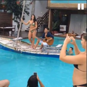Zezé Di Camargo surpreende hóspedes de hotel no Ceará com show na piscina.(Imagem:MSN)
