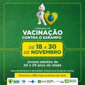 Começa a 2ª etapa de vacinação contra o Sarampo em Floriano.(Imagem:Secom)