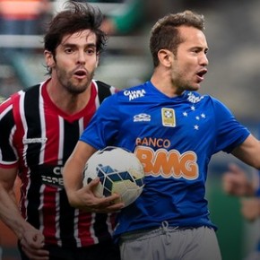 Kaká e Everton Ribeiro, estrelas de São Paulo e Cruzeiro, duelam no Morumbi.(Imagem:GloboEsporte)