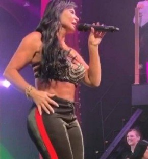 Gretchen rebola muito em show de calça justa e barriga de fora(Imagem:Reprodução/Instagram)