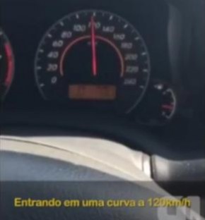 Velocidade máxima é de 90km/h; segundo PRF, condutor cometeu infração.(Imagem:Reprodução)