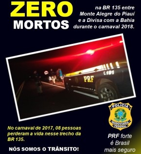 PRF registra zero morte no extremo sul do Piauí durante o carnaval.(Imagem:PRF)